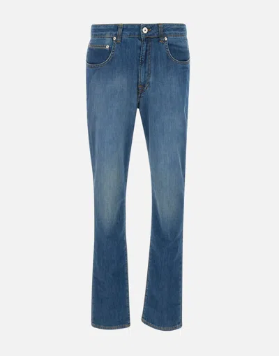 Shop Devore ' Slim Blue Cotton Jeans