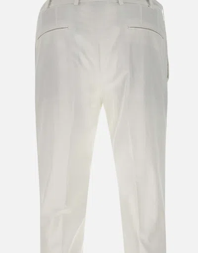Devore Tailored Trousers In White