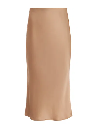 L AGENCE PERIN SILK MIDI SKIRT 