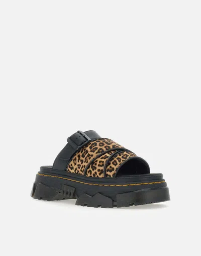 Dr. Martens' Mattison Light Tan Mini Leopard Slides Light Tan