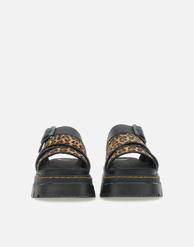 Dr. Martens' Mattison Light Tan Mini Leopard Slides Light Tan