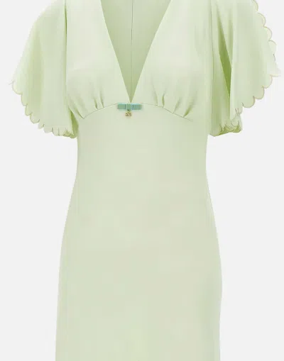 Elisabetta Franchi Mint Viscose Crepe Dress