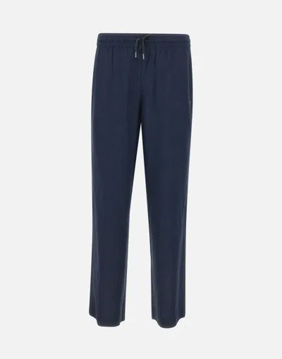 Emporio Armani Linen Viscose Blend Jogger Trousers
