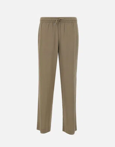 Emporio Armani Jogger Trousers With Linen And Viscose Blend