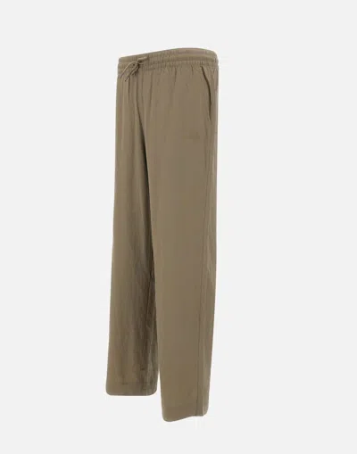 Emporio Armani Jogger Trousers With Linen And Viscose Blend