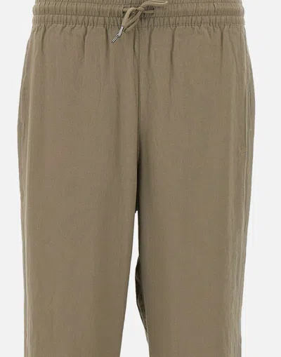 Emporio Armani Jogger Trousers With Linen And Viscose Blend