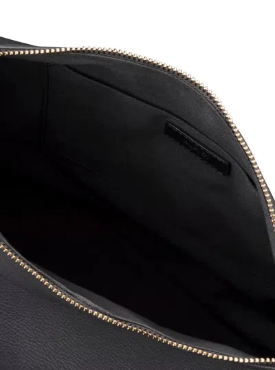 Apc Vera Black Shoulder Bag With Embossed Logo Lettering On The Front And Adjustable Shoulder Strap In L