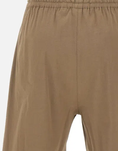 Shop Fabiana Filippi Dazzy Cocoa Linen Blend Elastic Shorts