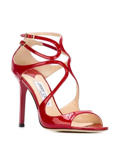 Shop Jimmy Choo Lance Sandals In Red