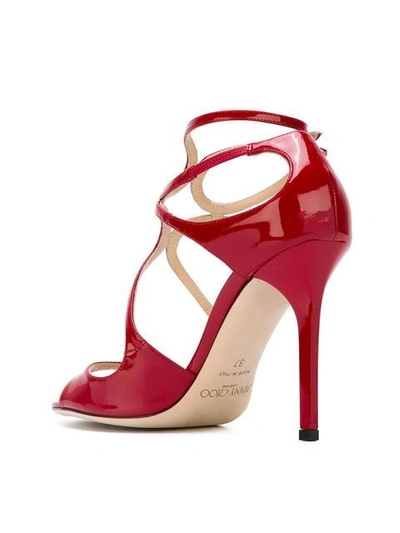 Shop Jimmy Choo Lance Sandals In Red