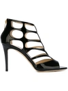 JIMMY CHOO JIMMY CHOO 'REN 85' SANDALS - BLACK,REN85PAT11489850