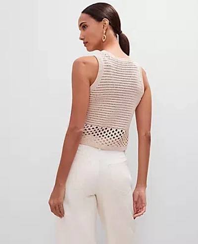 Ann Taylor Crochet Sweater Shell Top