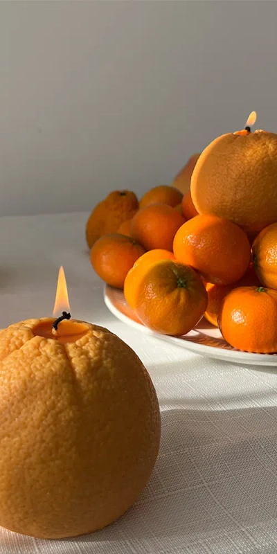 Scandles Large Orange Candle