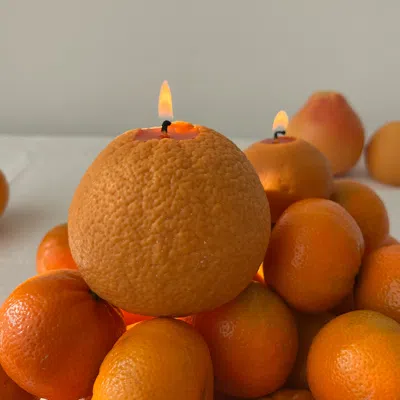 Scandles Large Orange Candle