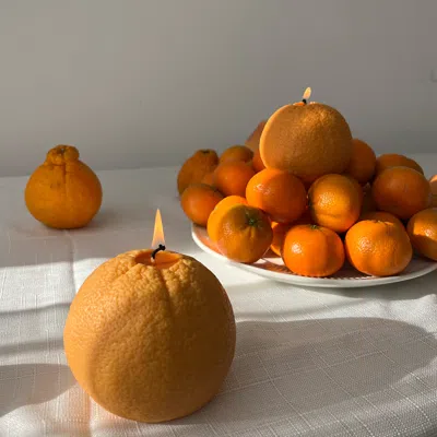 Scandles Large Orange Candle
