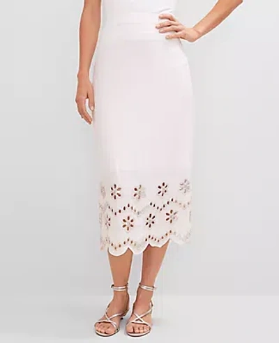 Ann Taylor Studio Collection Scalloped Midi Skirt