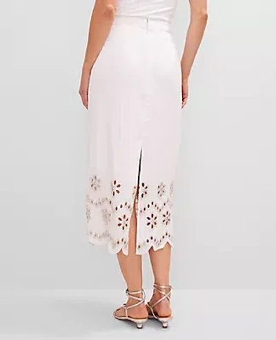 Ann Taylor Studio Collection Scalloped Midi Skirt