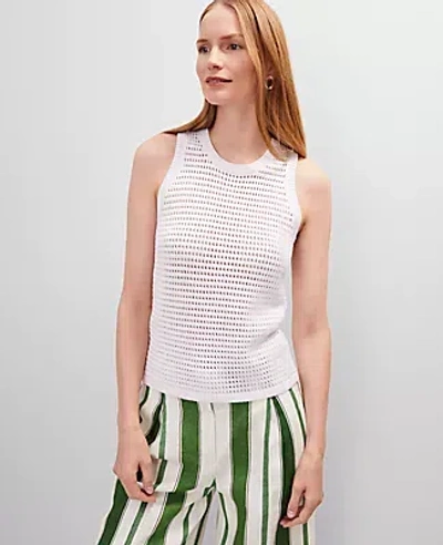 Ann Taylor Open Stitch Sweater Shell Top