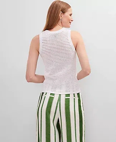 Ann Taylor Open Stitch Sweater Shell Top