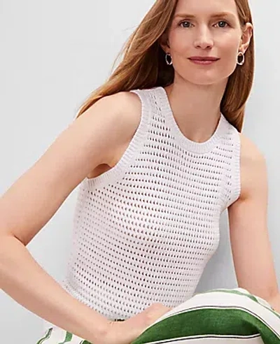 Ann Taylor Open Stitch Sweater Shell Top