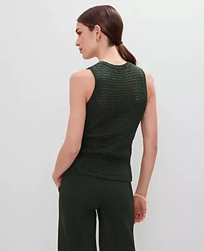 Ann Taylor Open Stitch Sweater Shell Top