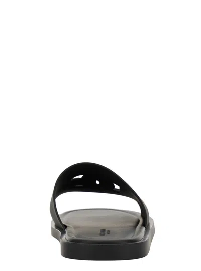 Dolce & Gabbana Black Sandals With Logo Detail