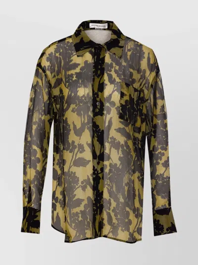 Victoria Beckham Floral Pattern Pyjama Shirt With Chest Pocket