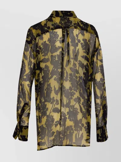 Victoria Beckham Floral Pattern Pyjama Shirt With Chest Pocket