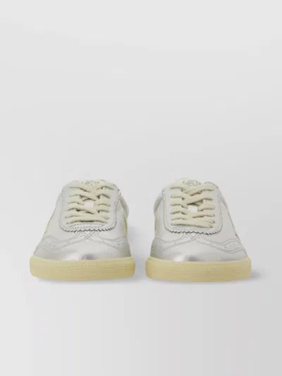Veja Low-top Metallic Finish Rubber Sole Sneaker