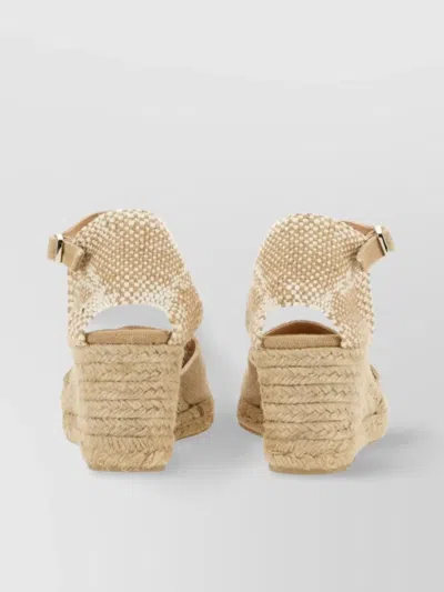 Castaã±er Wedge Espadrille With Buckle And Braided Detail