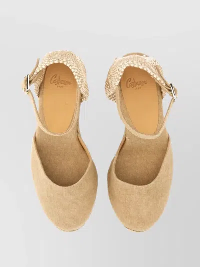 Castaã±er Wedge Espadrille With Buckle And Braided Detail