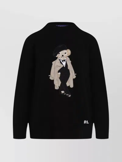 Ralph Lauren Bear Motif Cashmere Pullover With Front Design