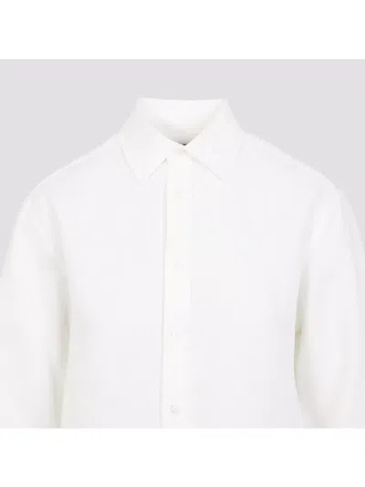 Ralph Lauren Adrien Linen Shirt With Long Sleeves In White