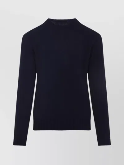 Ralph Lauren Flag Cashmere Knit Sweater In Black