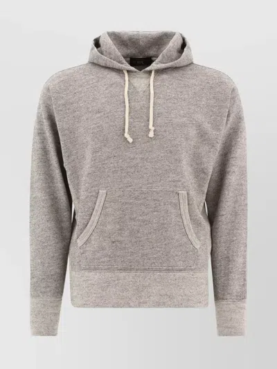 Rrl Hooded Sweatshirt With Drawstring And Kangaroo Pocket In Gray