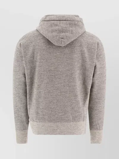 Rrl Hooded Sweatshirt With Drawstring And Kangaroo Pocket In Gray