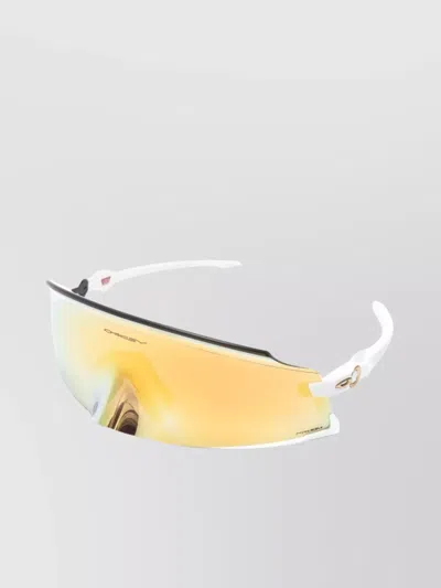 Oakley Sunglasses With Curved Arms And Mirrored Lenses
