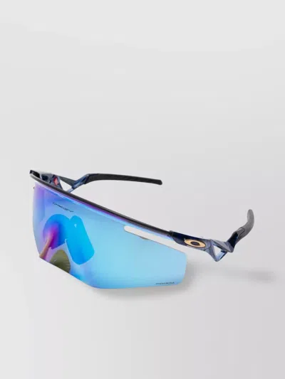 Oakley Sunglasses With Blue Lenses And Curved Temples