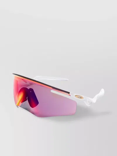 Oakley Sunglasses With Colored Lenses And Wraparound Design
