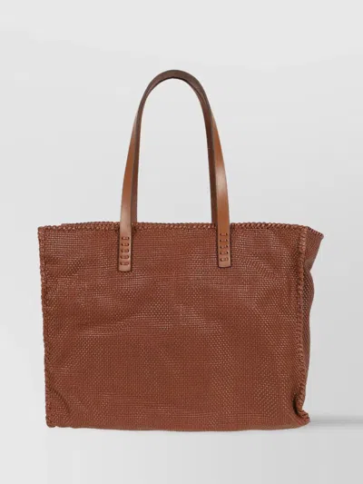 Dragon Diffusion Goatskin Check Weave Tote Bag
