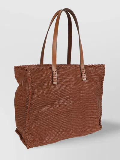 Dragon Diffusion Goatskin Check Weave Tote Bag