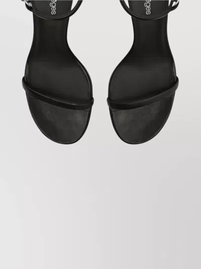 Courrèges Round Toe Strappy Sandals With Wedge Heel