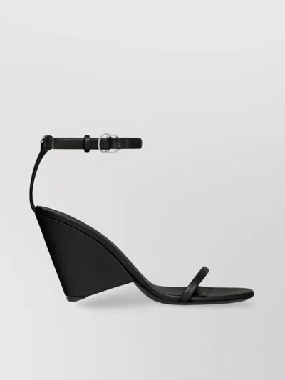 Courrèges Round Toe Strappy Sandals With Wedge Heel