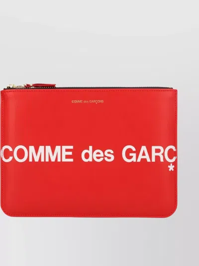 Comme Des Garçons Logo Rectangular Smooth Finish Wallet