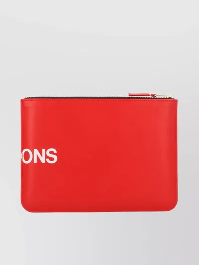 Comme Des Garçons Logo Rectangular Smooth Finish Wallet