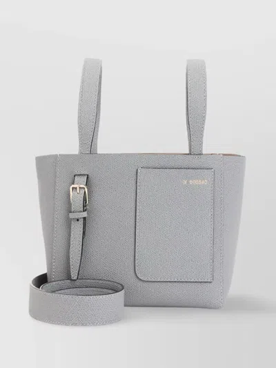 Valextra Mini Bucket Bag Strap Detail Pocket Hardware