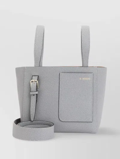 Valextra Mini Bucket Bag Strap Detail Pocket Hardware