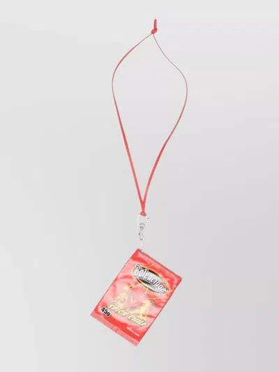 Balenciaga Graphic Print Wallets With Keyring And Lanyard