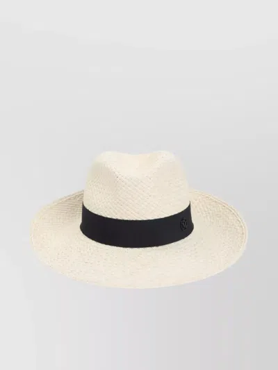 Maison Michel Eric Ribbon On Brisa Wide Brim Hat