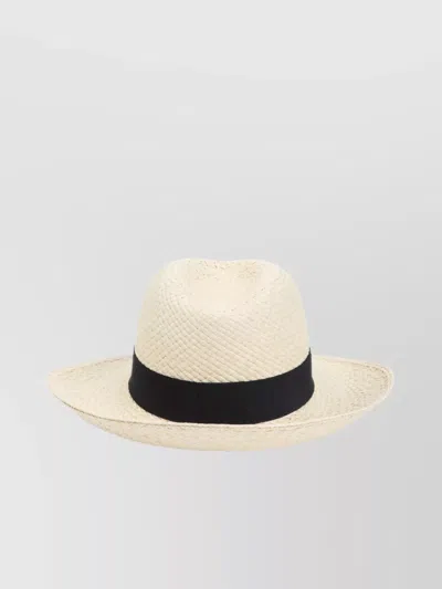 Maison Michel Eric Ribbon On Brisa Wide Brim Hat